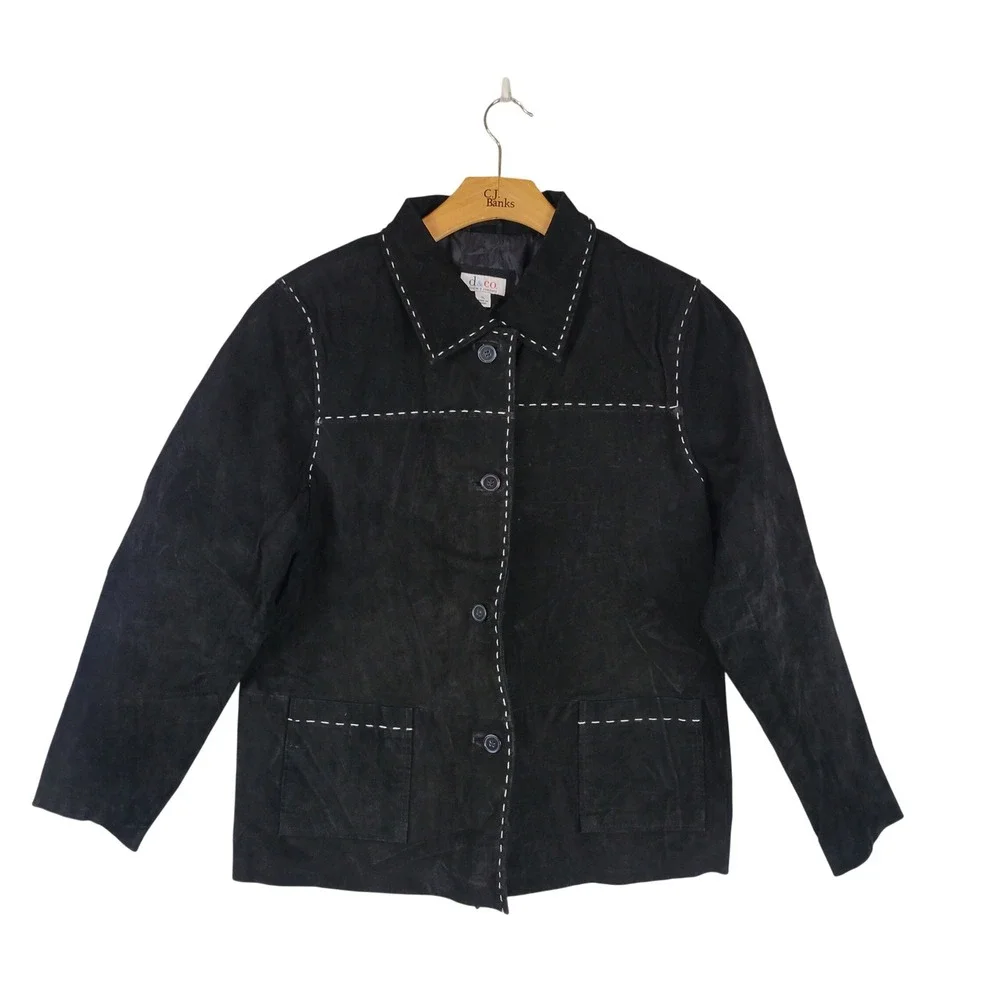 Vintage D&Co Suede Jacket Black Size‎ Extra Large